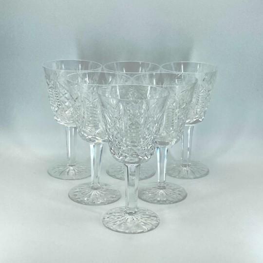 Late 20th Century Vintage Waterford Crystal “Clare” Claret Wine Glasses - Set of 6 For Sale - Image 5 of 14