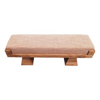 Bench with Pyramid Legs and Stain-Resistant Multi-Color Fabric from Artigianato Italiano, 2000s For Sale