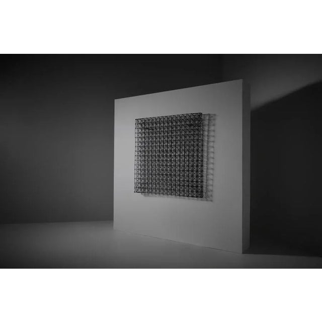 1960s Geometric Three-Dimensional Metal Wall Mounted Sculpture, France, 1960s For Sale - Image 5 of 10