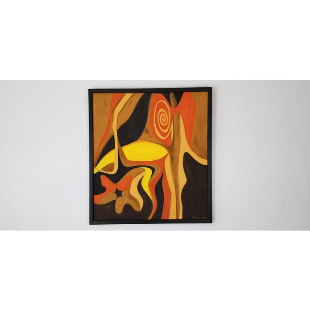 1970s Vintage H Klingensmith Abstract Acrylic on Canvas Painting For Sale - Image 12 of 12