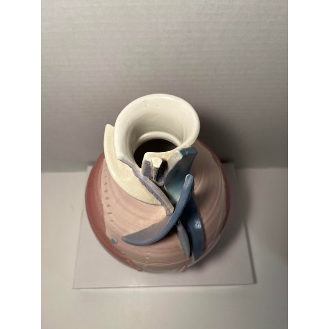 RARE Post-Modernist Abstract S HUBBARD Signed Glazed Pottery Vase Aprox. dimensions: 12"H x 7" Diameter Good original...