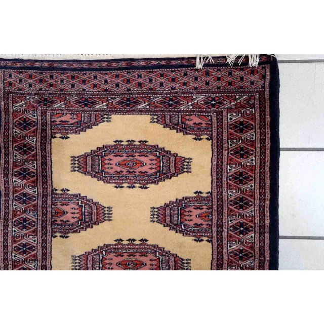 Orange 1970s Handmade Vintage Uzbek Bukhara Runner 2.1' X 6.8' For Sale - Image 8 of 11