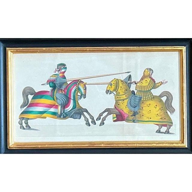 Black Vintage Medieval Knight Prints in Black Frames - Set of 4 For Sale - Image 8 of 12