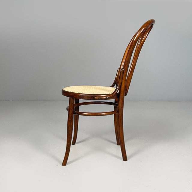 Italian Chairs in Wood and Straw, 1900s, Set of 4 For Sale - Image 3 of 17