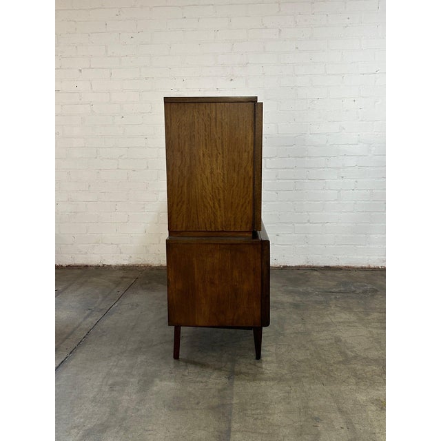 Mid-Century Modern 1960s Highboy Dresser by United Furniture For Sale - Image 3 of 9