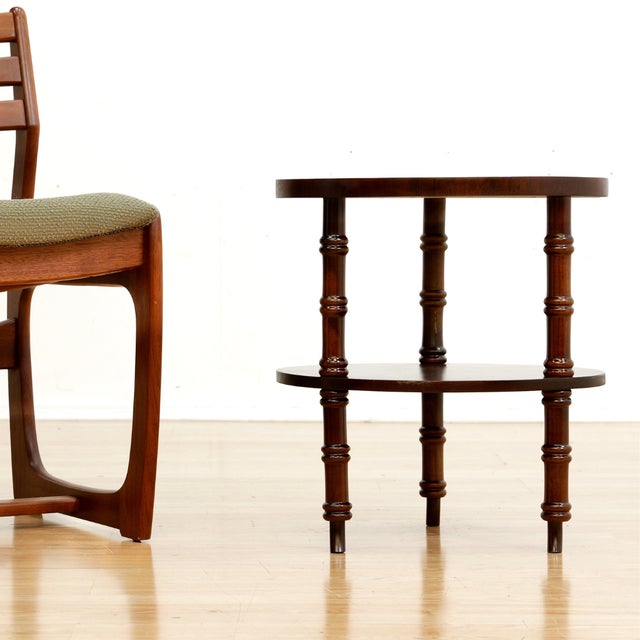 1950s Brazilian Tiki Side Table Inlaid Marquetry Beach Scene For Sale In Los Angeles - Image 6 of 9