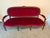 Mid-20th Century Italian Louis XVI Style Carved Walnut & Crimson Velvet Sofa by Meroni Francesco For Sale - Image 10 of 10