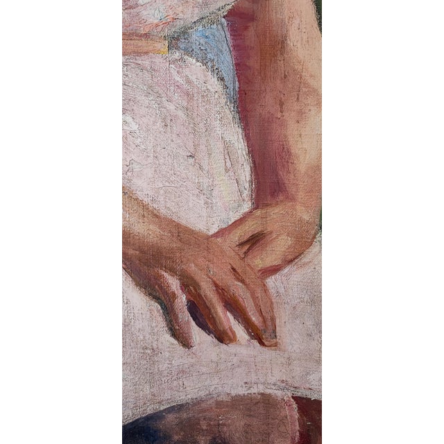 Charles De Ziegler, La danseuse au tutu rose, Oil on Canvas For Sale - Image 4 of 12