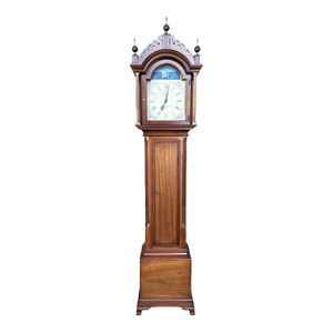 Colonial Aaron Willard Mahogany Grandfather Clock