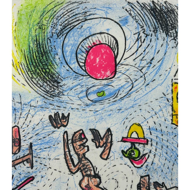 Roberto Sebastian Matta-Clark, Composition, 1970s, Lithograph, in Good conditions. Designed 1970 to 1979 This piece has an...