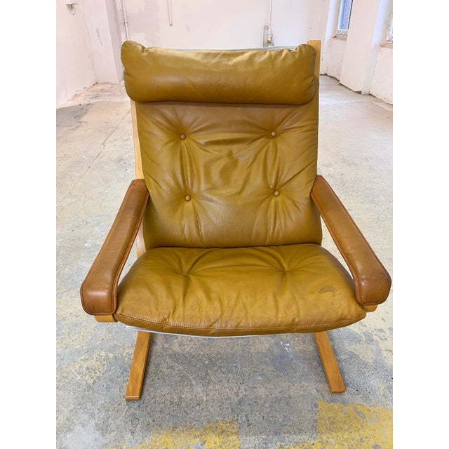 Siesta Chair in Genuine Leather by Ingmar Relling for Westnofa For Sale - Image 3 of 11