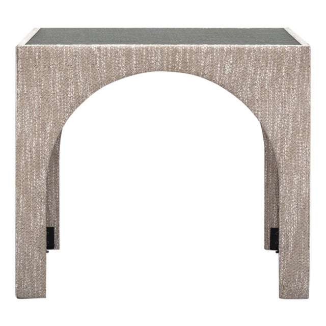 Tomlin Beige Game Table with Glass Top For Sale In Los Angeles - Image 6 of 6