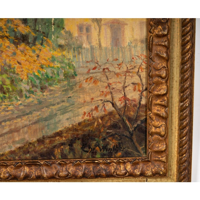 Green Original Oil Painting "Eucalyptus in Mediterranean Landscape" For Sale - Image 8 of 10