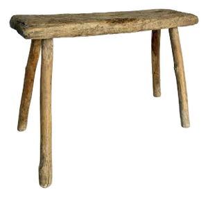 19th Century French Primitive Wood Bench