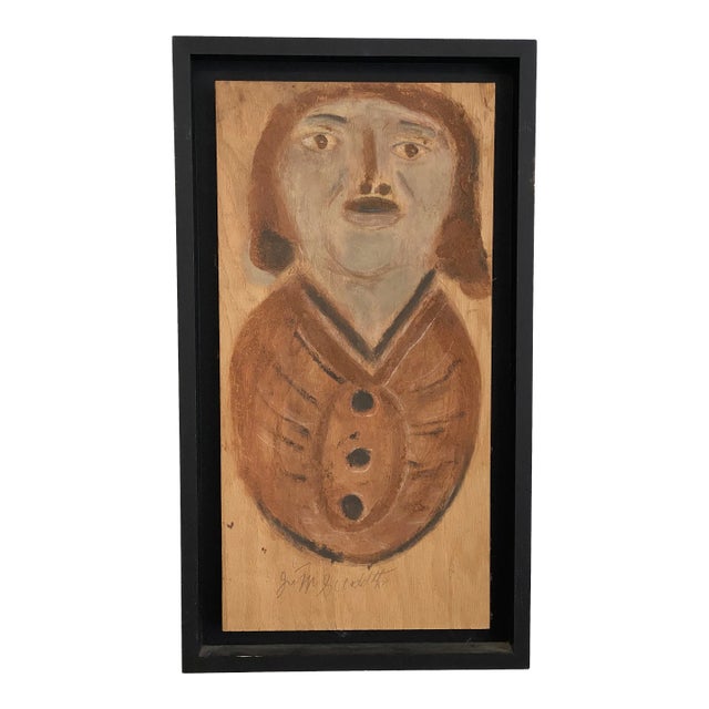Jimmy Lee Sudduth 1970’s Mud Painting For Sale