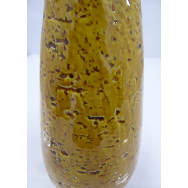 Ceramic 1940s Gunnar Nylund for Röstrand Organic Modern Mustard Yellow Chamotte Vase For Sale - Image 7 of 13
