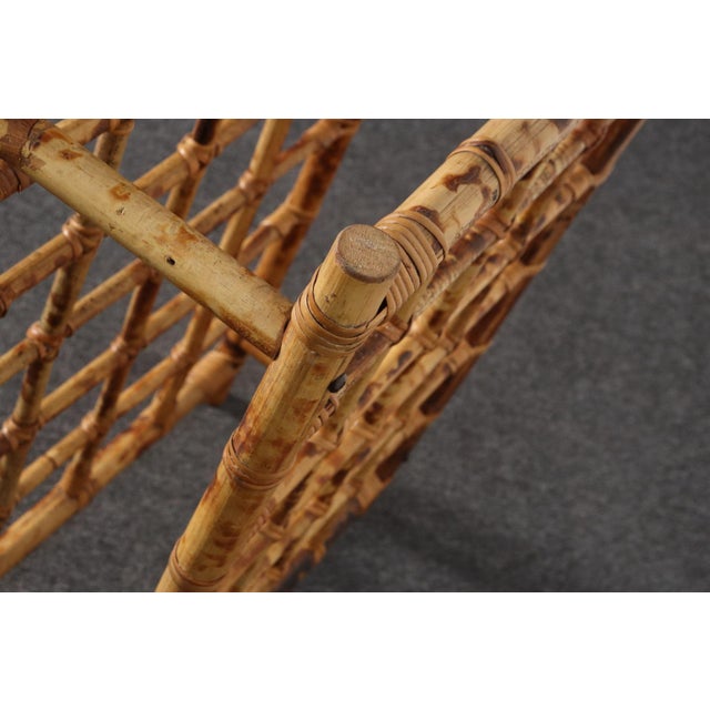 Vintage Bamboo and Rattan 24 Bottle Tabletop of Floor Wine Rack / Stand For Sale - Image 15 of 18