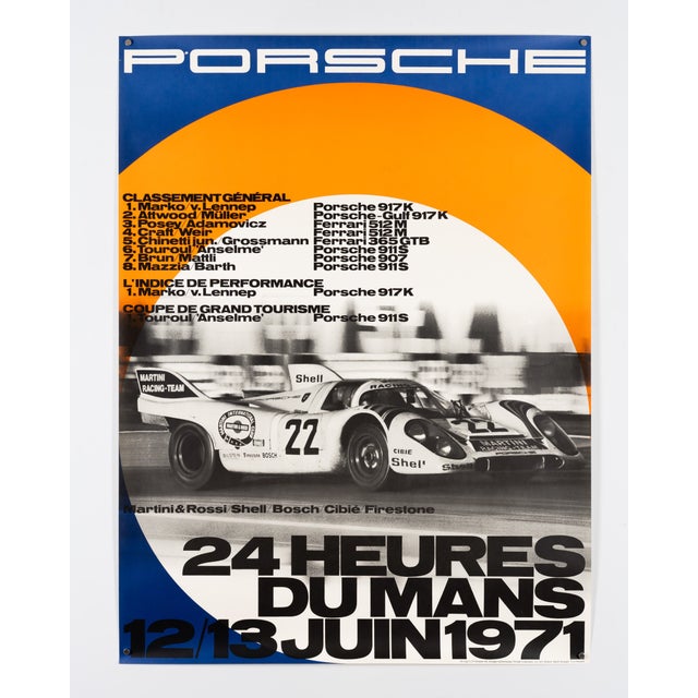 24 Hours of Le Mans Porsche Poster, 1971 For Sale - Image 3 of 9
