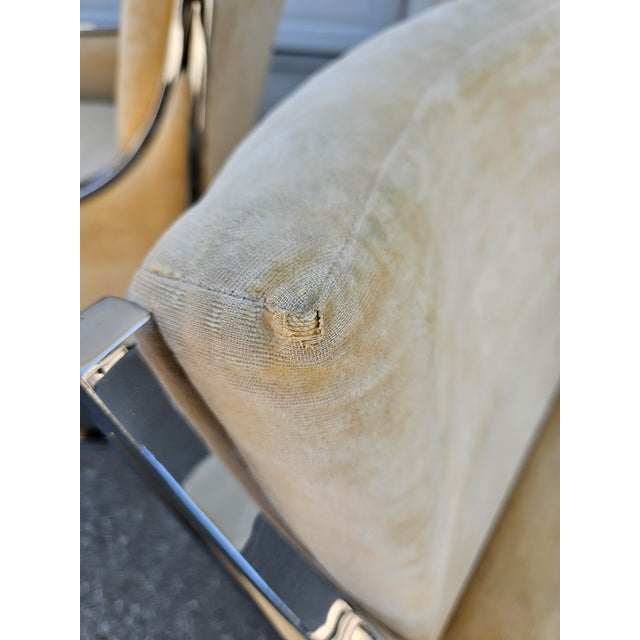 Comfort Designs Chrome and Upholstered Armchairs (Set of 5) For Sale - Image 10 of 15