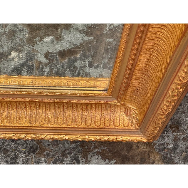 Bespoke Giltwood Beveled Floor Mirror For Sale - Image 10 of 12