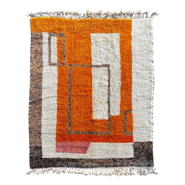 Moroccan Mrirt Beni Ouarain Wool Rug, 1990 For Sale