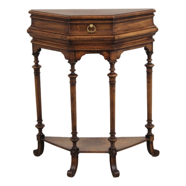 Antique English Oak Jacobean Planter Table For Sale
