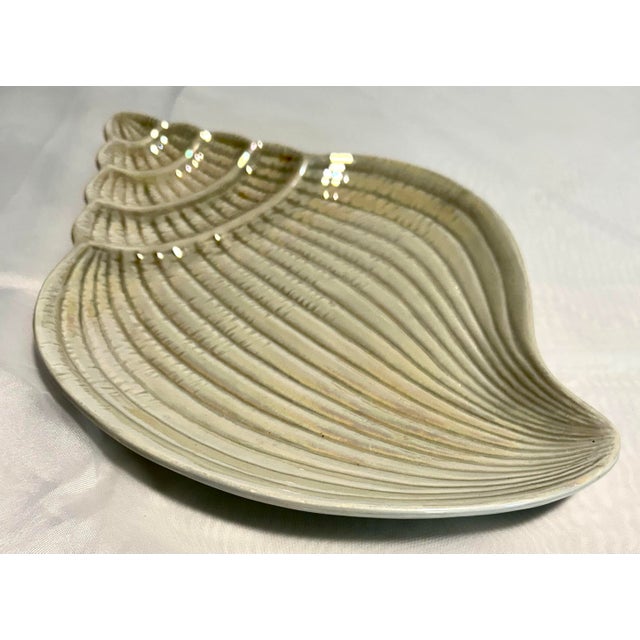 Mid-Century Modern Mid Century Modern Fitz and Floyd Iridescent Seashell Plates- A 4 Piece Set For Sale - Image 3 of 6