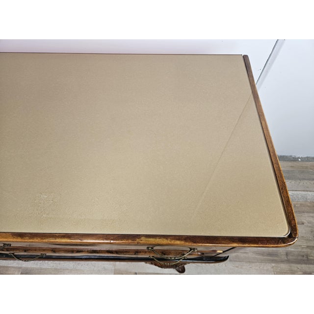 Mid-Century Walnut Chest of Drawers with Glass Top, 1950 For Sale - Image 11 of 18