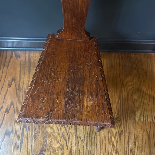 Wood 18th Century Antique Carved Hall Chair For Sale - Image 7 of 9