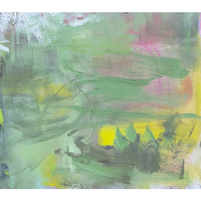 Trixie Pitts "Motomachi Sakura" by Trixie Pitts Abstract Landscape Oil Painting For Sale - Image 4 of 12