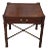 Vintage Baker Chinese Chippendale Mahogany Carved Square End Table For Sale