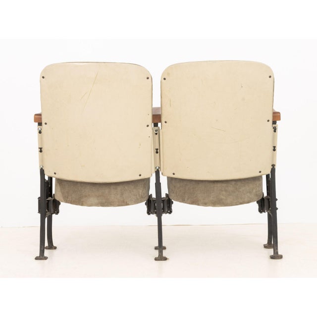 Pair of Bouwerie Lane Theater Beige Upholstered Seats For Sale - Image 11 of 11
