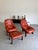 1970s Brazilian Modernist Leather Lounge Chair Pair With Ottoman Attrb Jean Gillon for Probel For Sale In Tampa - Image 6 of 12