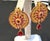 22 Karat Gold Ruby & Natural Pearl Yellow Gold Circle Stud Earring, Hanging Ruby For Sale - Image 9 of 18