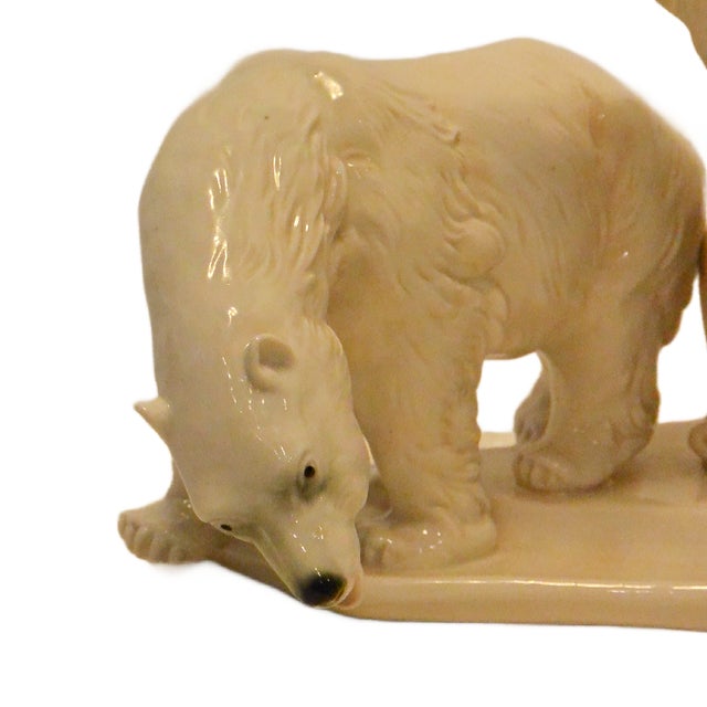 Figurative Large Mid-Century Karl Ens German Porcelain Polar Bear Grouping For Sale - Image 3 of 11