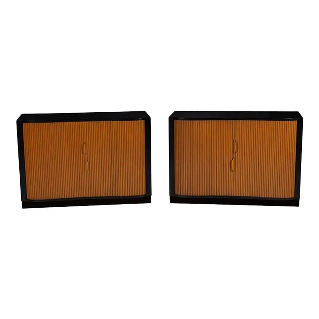 Edward Wormley Mr. and Mrs. Tambour Chests - A Pair For Sale