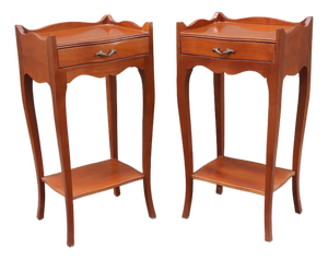 1970s Pair of French Louis XV Style Side Tables Nightstands