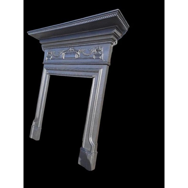 19th Century Victorian Cast Iron Fireplace Surround, 1896 For Sale - Image 5 of 18