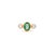 Classical Roman 1 CTW Zambian Emerald and Diamond Bezel Set Ring Size 6.5 in 18k Gold For Sale - Image 3 of 14