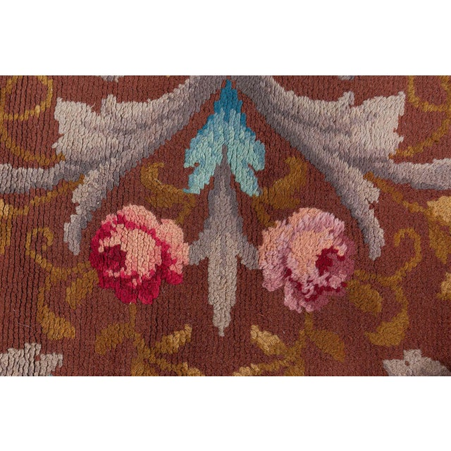 Mid-Century Modern Doris Leslie Blau Vintage Spanish Savonnerie Rug (size adjusted) For Sale - Image 3 of 8