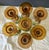 Late 20th Century Set of Seven Hand-Painted Tropical Toucan Wine Glasses With Amber Stems. Coastal Tropical Entertaining For Sale - Image 4 of 9