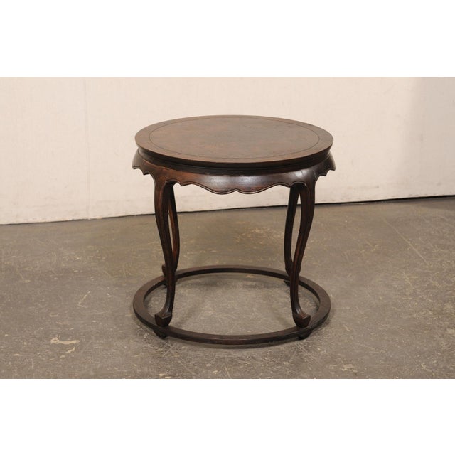 Vintage Wooden Accent Table, 2 Ft. Diameter For Sale - Image 11 of 13
