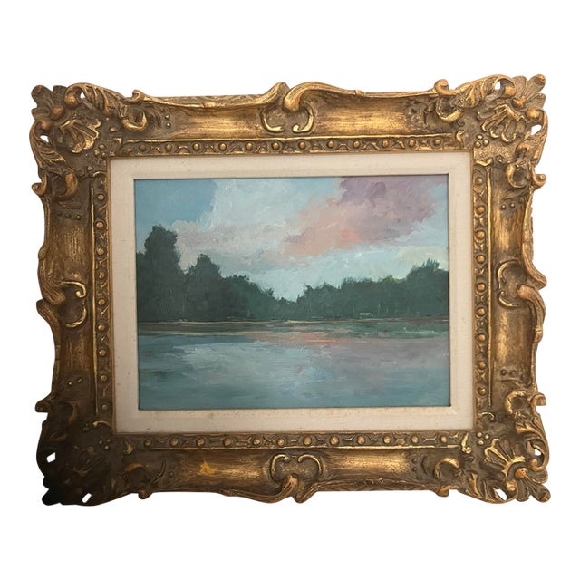 1980s Original Impressionist Painting by American Artist, Framed For Sale