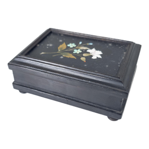 19th Century Italian Renaissance Revival Pietra Dura Miniature Casket Box