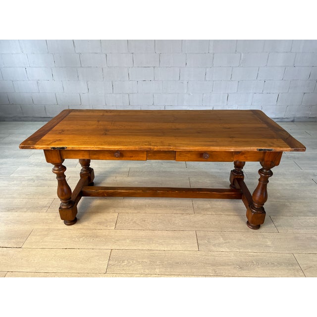 Vintage French Farmhouse Dining Table For Sale - Image 4 of 12