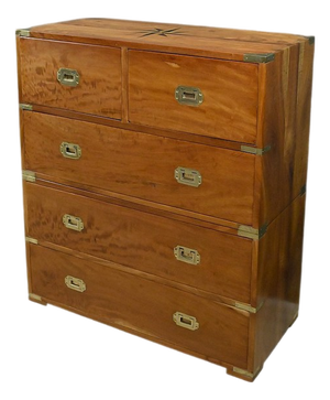 20th Century Mahogany Marine Chest of Drawers, India
