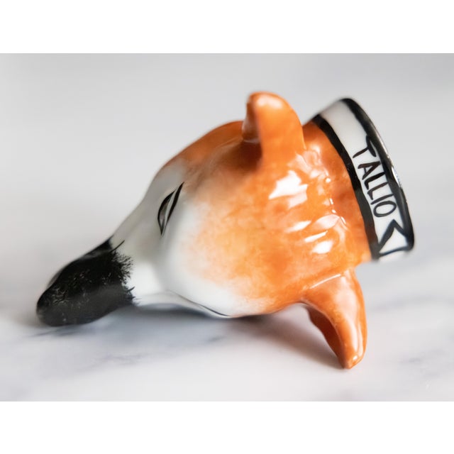 19th Century English Staffordshire Equestrian Fox Stirrup Cup For Sale - Image 9 of 10