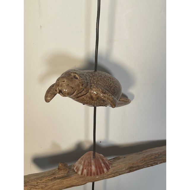 Coastal 1960s Florida Coastal Sea Shells Manatee Mobile Sculpture For Sale - Image 3 of 7