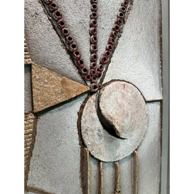 Brutalist Ceramic Wall Sculpture For Sale - Image 12 of 12
