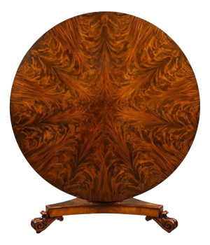 William IV Flame Mahogany Circular Breakfast Table, 1830